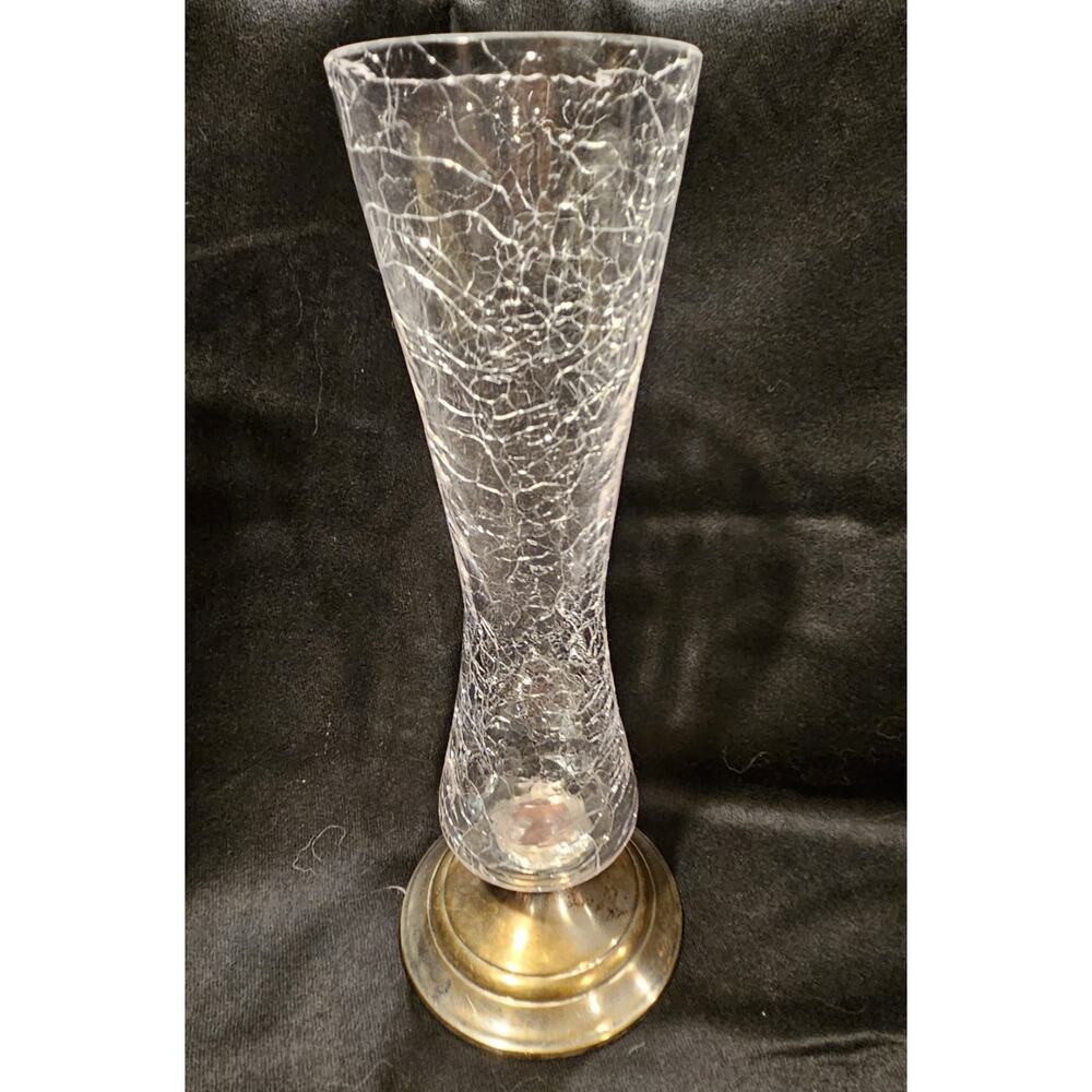 Cracked Glass - Pilgrim Brand Silver Plated Vase